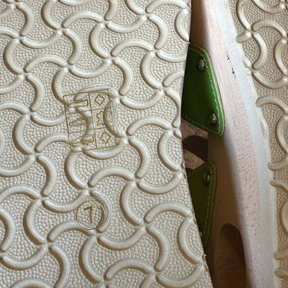 JEFFREY CAMPBELL Spiced Wood Wedge Sandals Lime Green - Picture 7 of 8